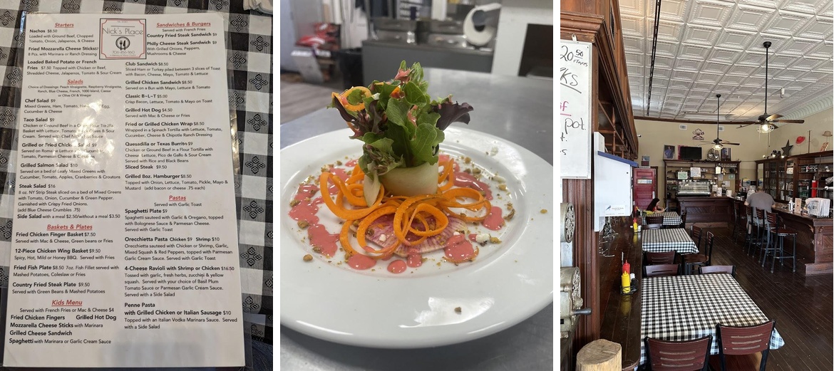 Nick's Place Menu