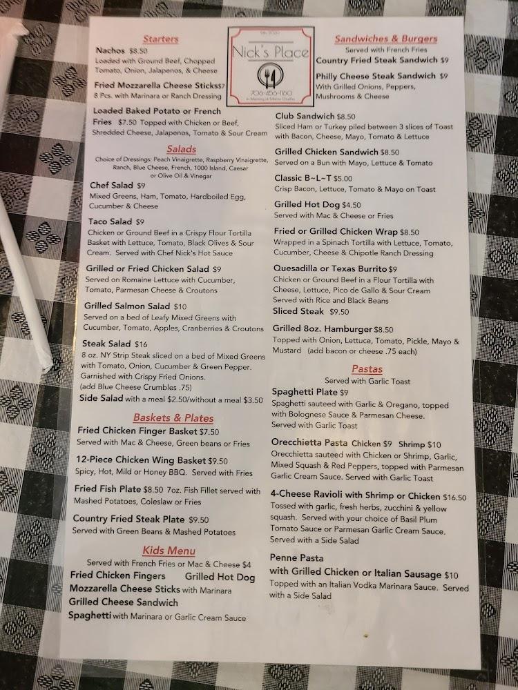 Nick's Place Menu image 4